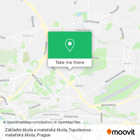 Základní škola a mateřská škola, Tupolevova - mateřská škola map