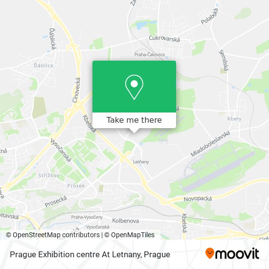 Prague Exhibition centre At Letnany map