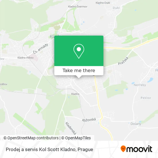 Карта Prodej a servis Kol Scott Kladno