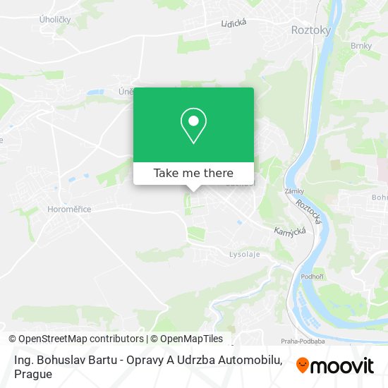 Ing. Bohuslav Bartu - Opravy A Udrzba Automobilu map