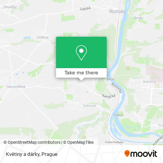 Květiny a dárky map