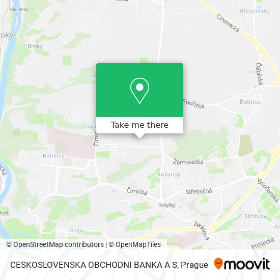 CESKOSLOVENSKA OBCHODNI BANKA A S map