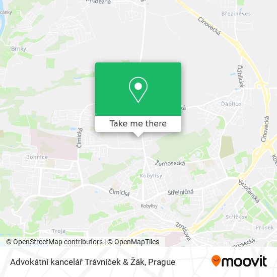 Advokátní kancelář Trávníček & Žák map