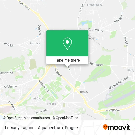Карта Letňany Lagoon - Aquacentrum