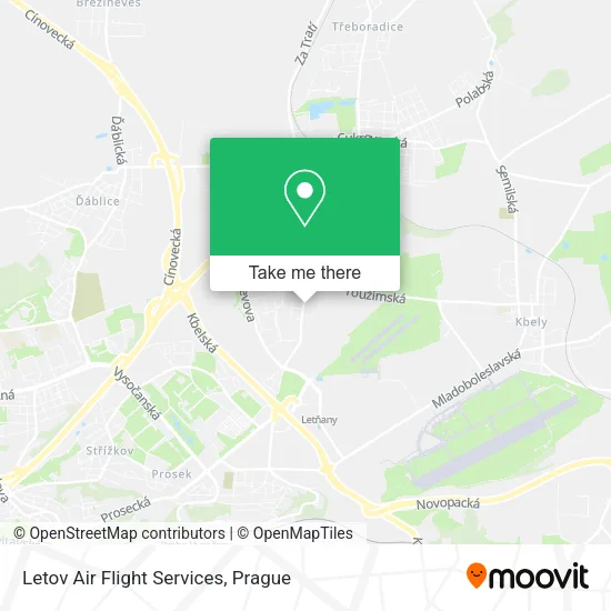 Карта Letov Air Flight Services