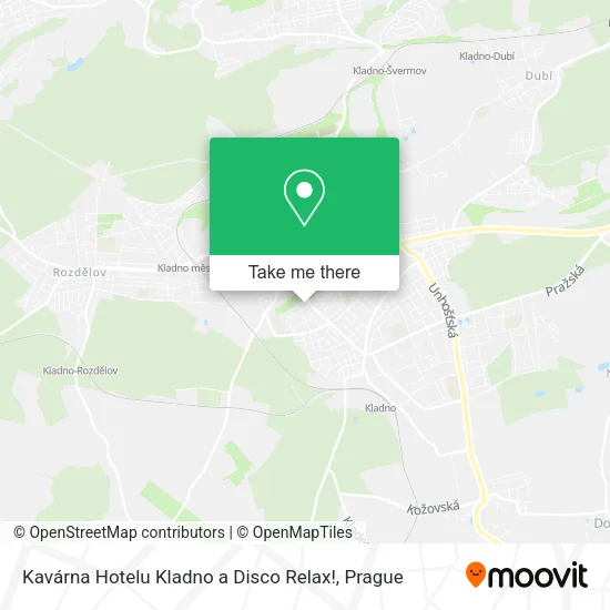 Карта Kavárna Hotelu Kladno a Disco Relax!