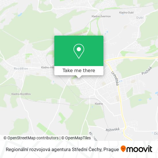 Regionální rozvojová agentura Střední Čechy map