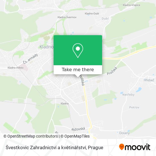 Švestkovic Zahradnictví a květinářství map