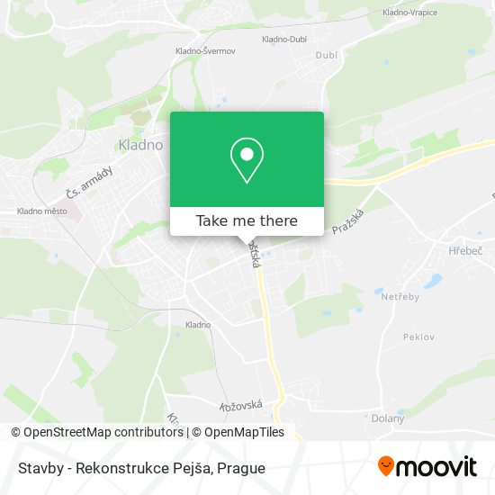 Stavby - Rekonstrukce Pejša map