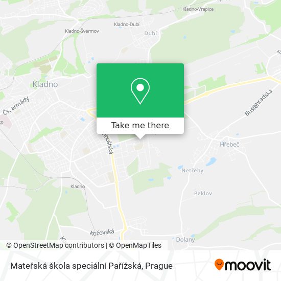 Mateřská škola speciální Pařížská map