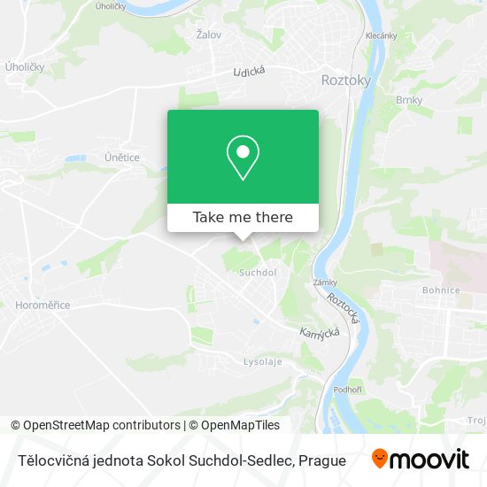 Карта Tělocvičná jednota Sokol Suchdol-Sedlec