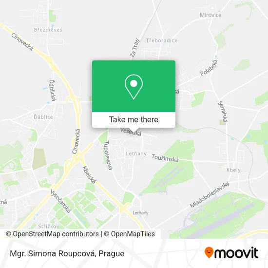 Карта Mgr. Simona Roupcová