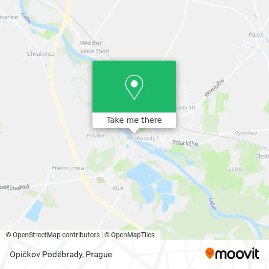 Карта Opičkov Poděbrady