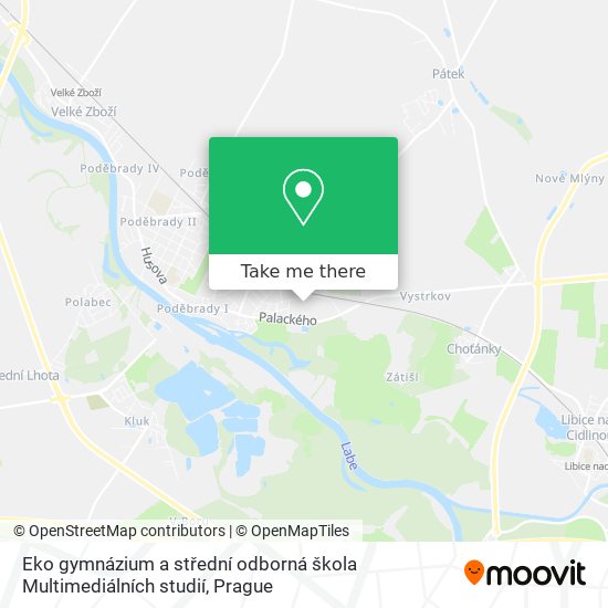 Карта Eko gymnázium a střední odborná škola Multimediálních studií