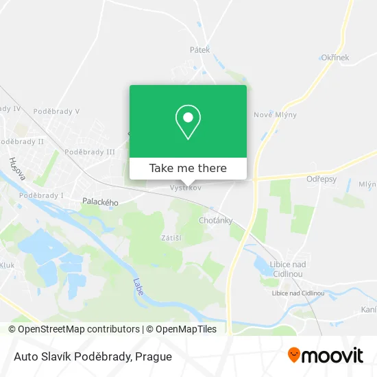 Карта Auto Slavík Poděbrady