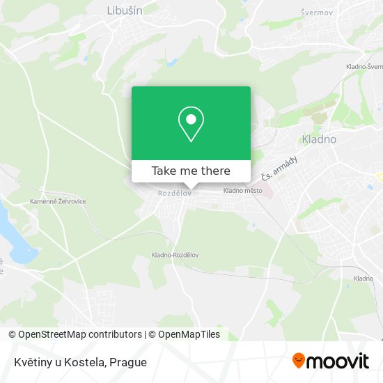 Květiny u Kostela map