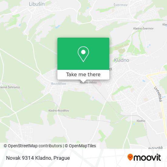 Novak 9314 Kladno map