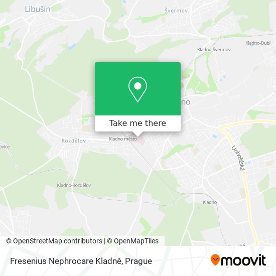 Fresenius Nephrocare Kladně map