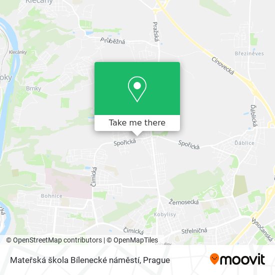 Карта Mateřská škola Bílenecké náměstí