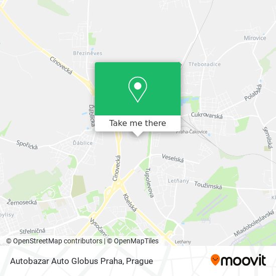 Карта Autobazar Auto Globus Praha