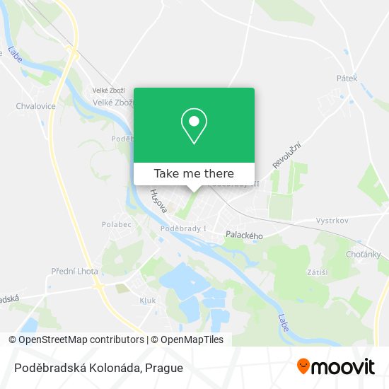 Poděbradská Kolonáda map