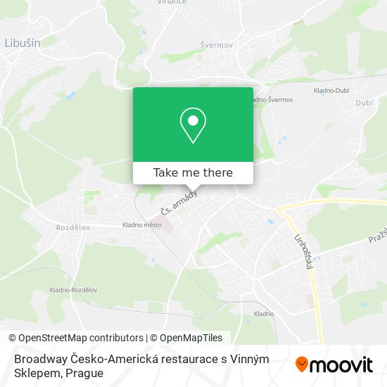 Broadway Česko-Americká restaurace s Vinným Sklepem map