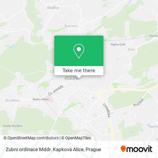 Zubní ordinace Mddr. Kapková Alice map