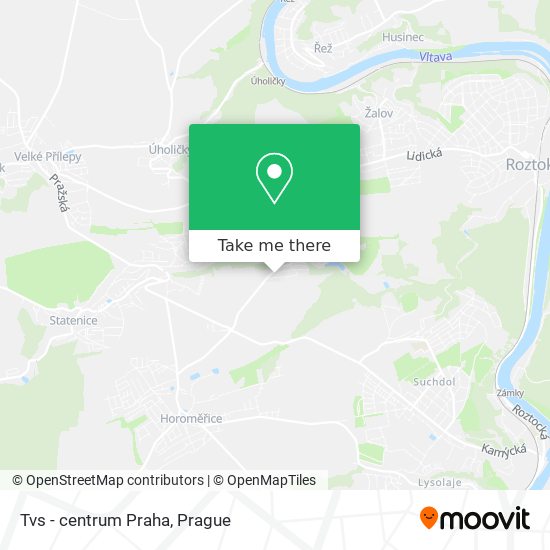 Tvs - centrum Praha map