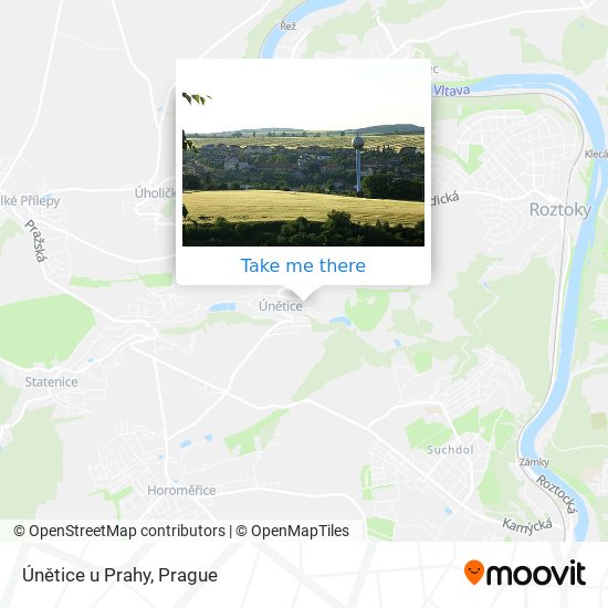 Únětice u Prahy map