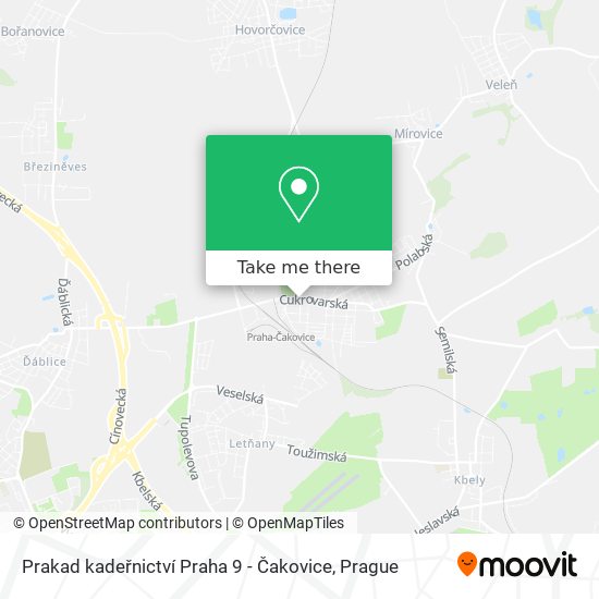 Prakad kadeřnictví Praha 9 - Čakovice map