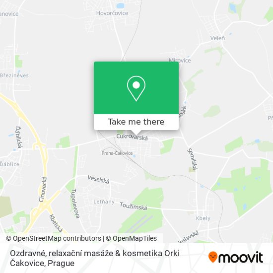 Ozdravné, relaxační masáže & kosmetika Orki Čakovice map