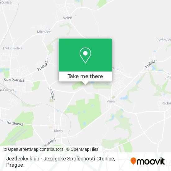 Jezdecký klub - Jezdecké Společnosti Ctěnice map