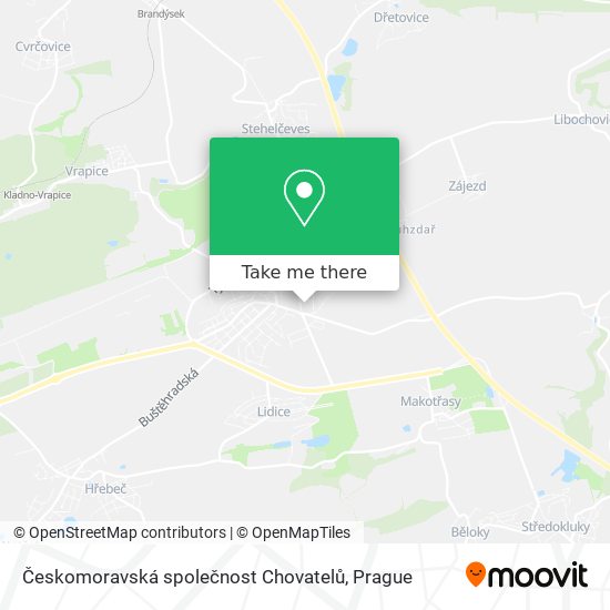 Českomoravská společnost Chovatelů map