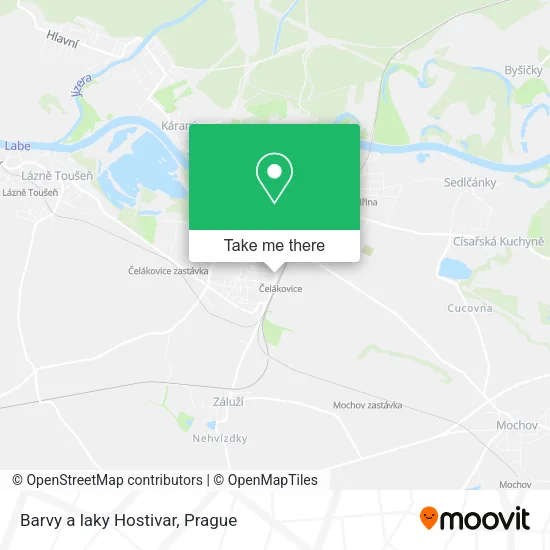 Карта Barvy a laky Hostivar