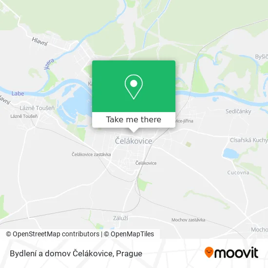 Карта Bydlení a domov Čelákovice