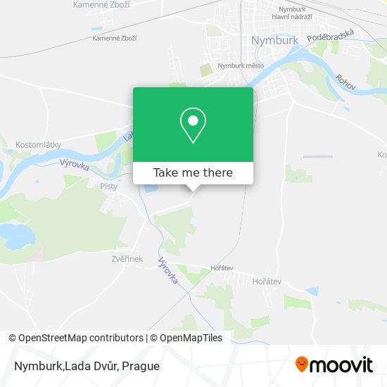 Nymburk,Lada Dvůr map