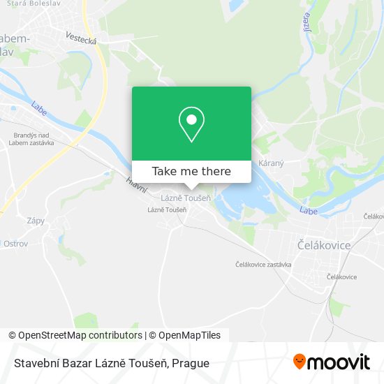 Stavební Bazar Lázně Toušeň map