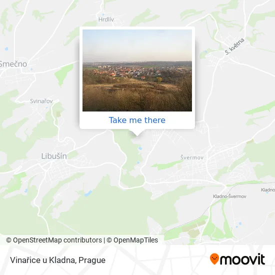Карта Vinařice u Kladna