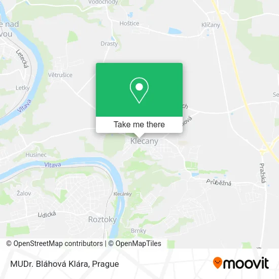 Карта MUDr. Bláhová Klára