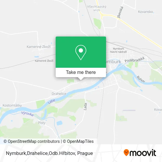Карта Nymburk,Drahelice,Odb.Hřbitov