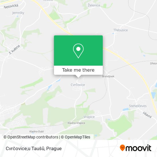 Cvrčovice,u Taušů map