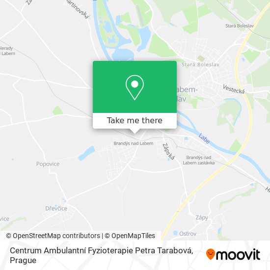 Карта Centrum Ambulantní Fyzioterapie Petra Tarabová