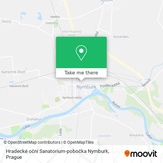 Hradecké oční Sanatorium-pobočka Nymburk map