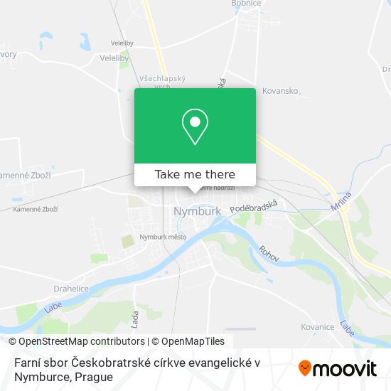 Карта Farní sbor Českobratrské církve evangelické v Nymburce