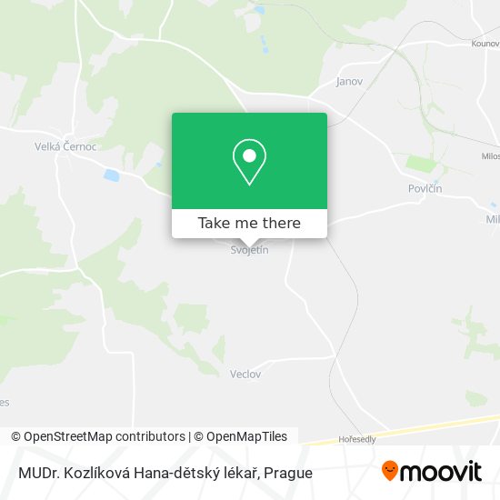 MUDr. Kozlíková Hana-dětský lékař map