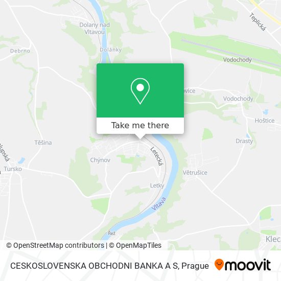 CESKOSLOVENSKA OBCHODNI BANKA A S map