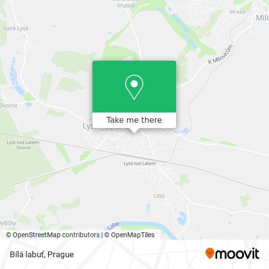 Bílá labuť map