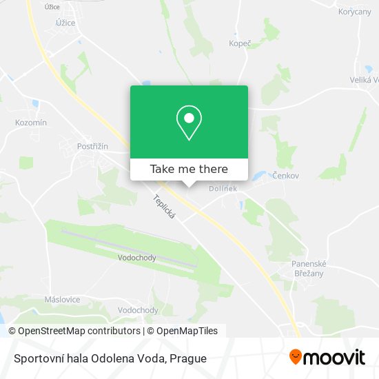 Sportovní hala Odolena Voda map