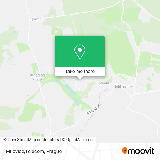 Карта Milovice,Telecom