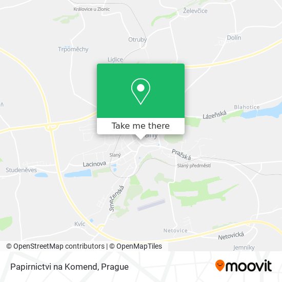 Papirnictvi na Komend map